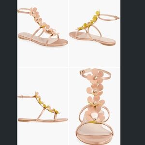 Giambattista Valli Flower Ankle Strap Sandal Size 39